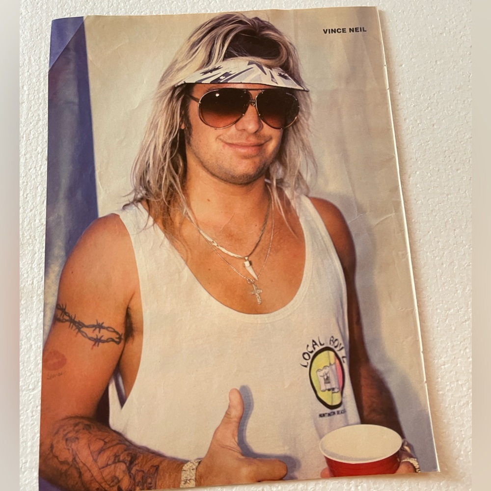 Vintage Motley Crue Vince Neil pinup